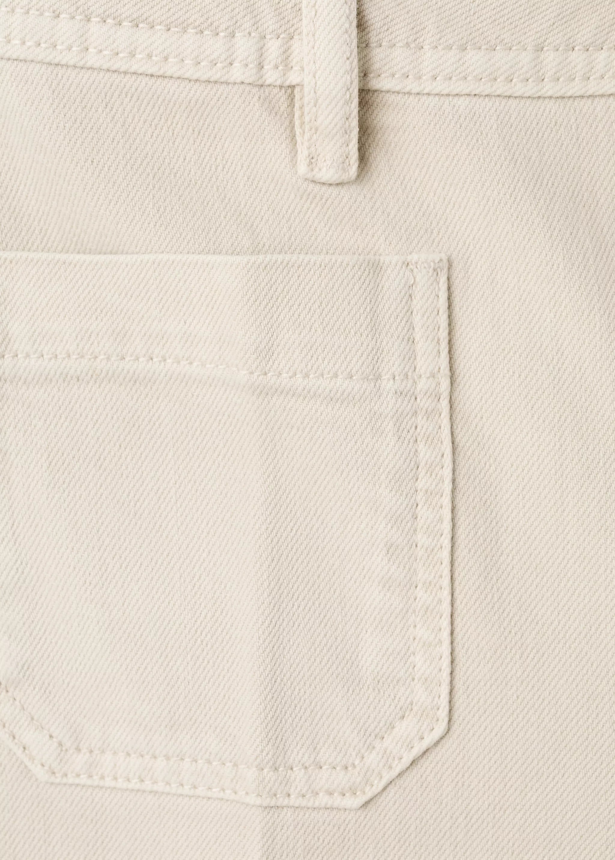 Wide leg jeans with pockets - Sand