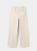 Wide leg jeans with pockets - Sand