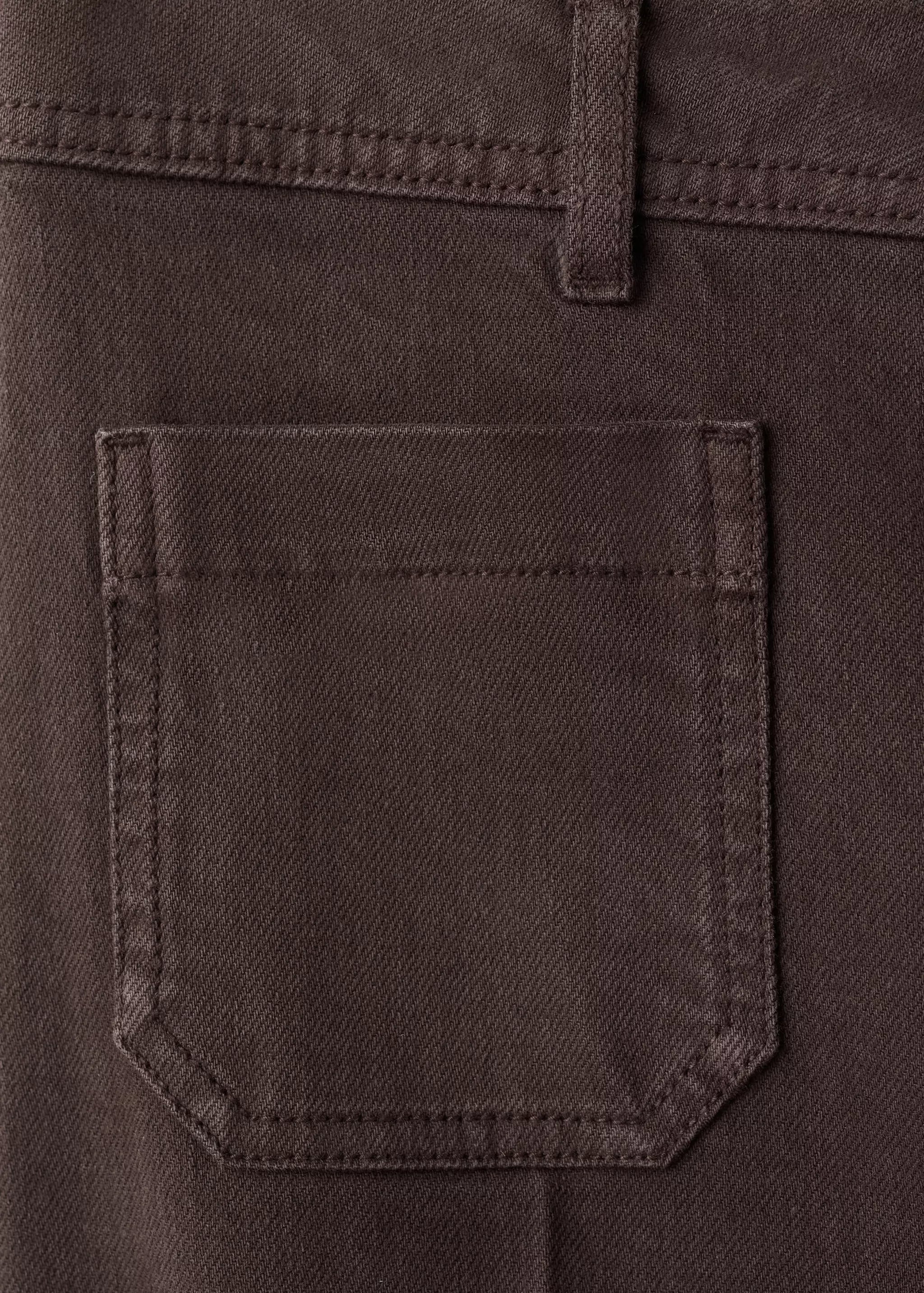 Wide leg jeans with pockets - Brown
