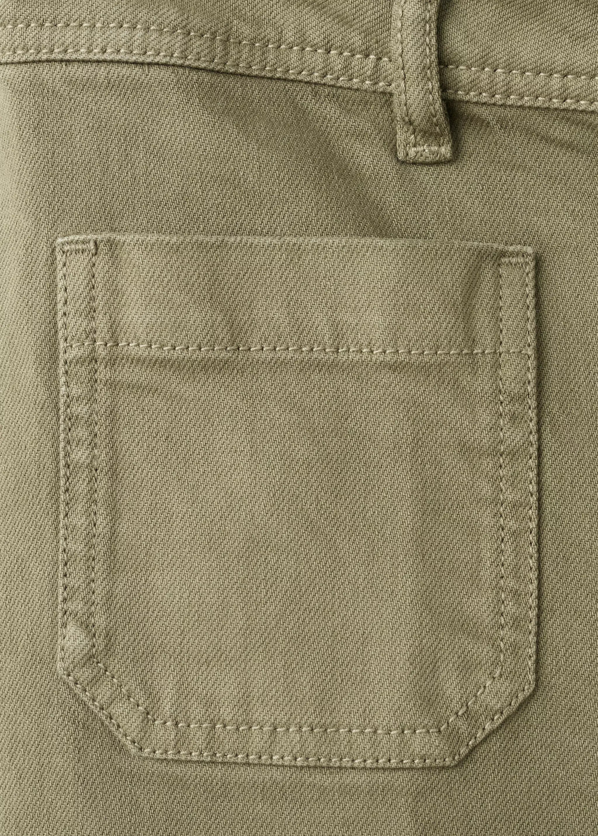 Wide leg jeans with pockets - Khaki