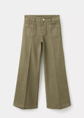 Wide leg jeans with pockets - Khaki