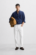 Volero White Straight Loose Pant