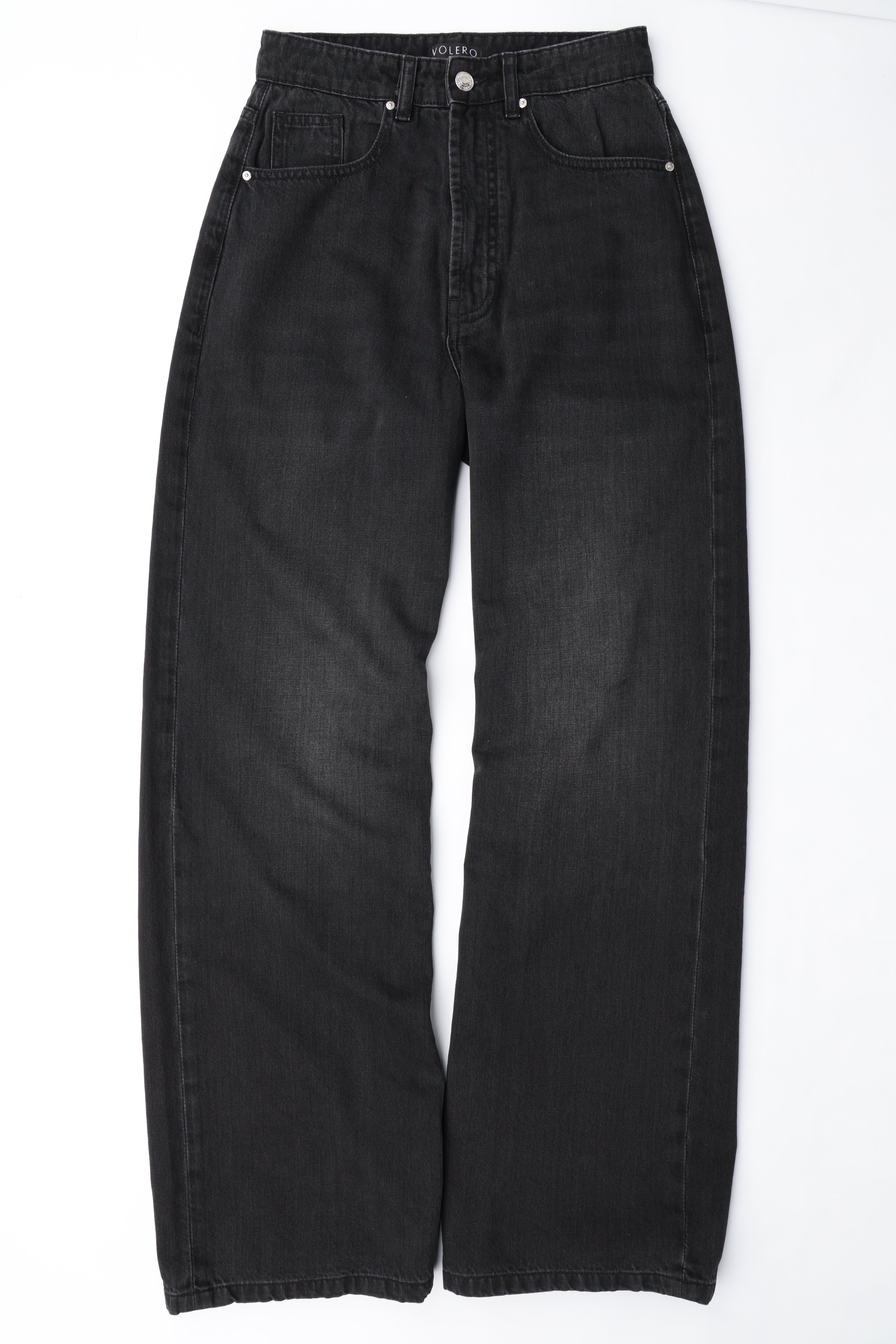 Volero Washed Black Wide-Leg Jeans