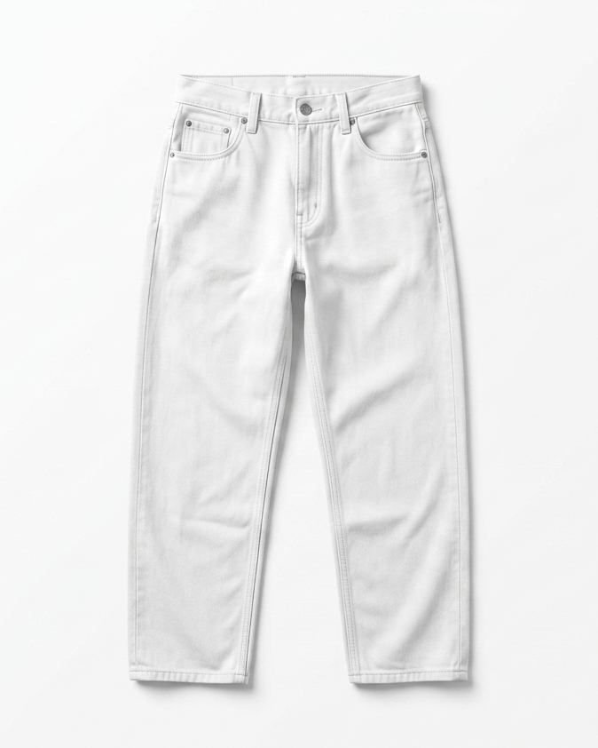Volero White Straight Loose Pant