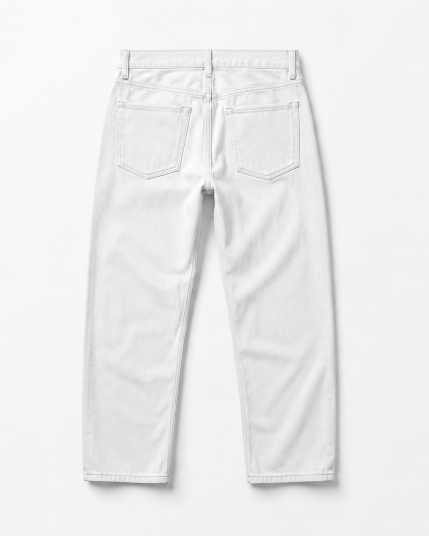 Volero White Straight Loose Pant