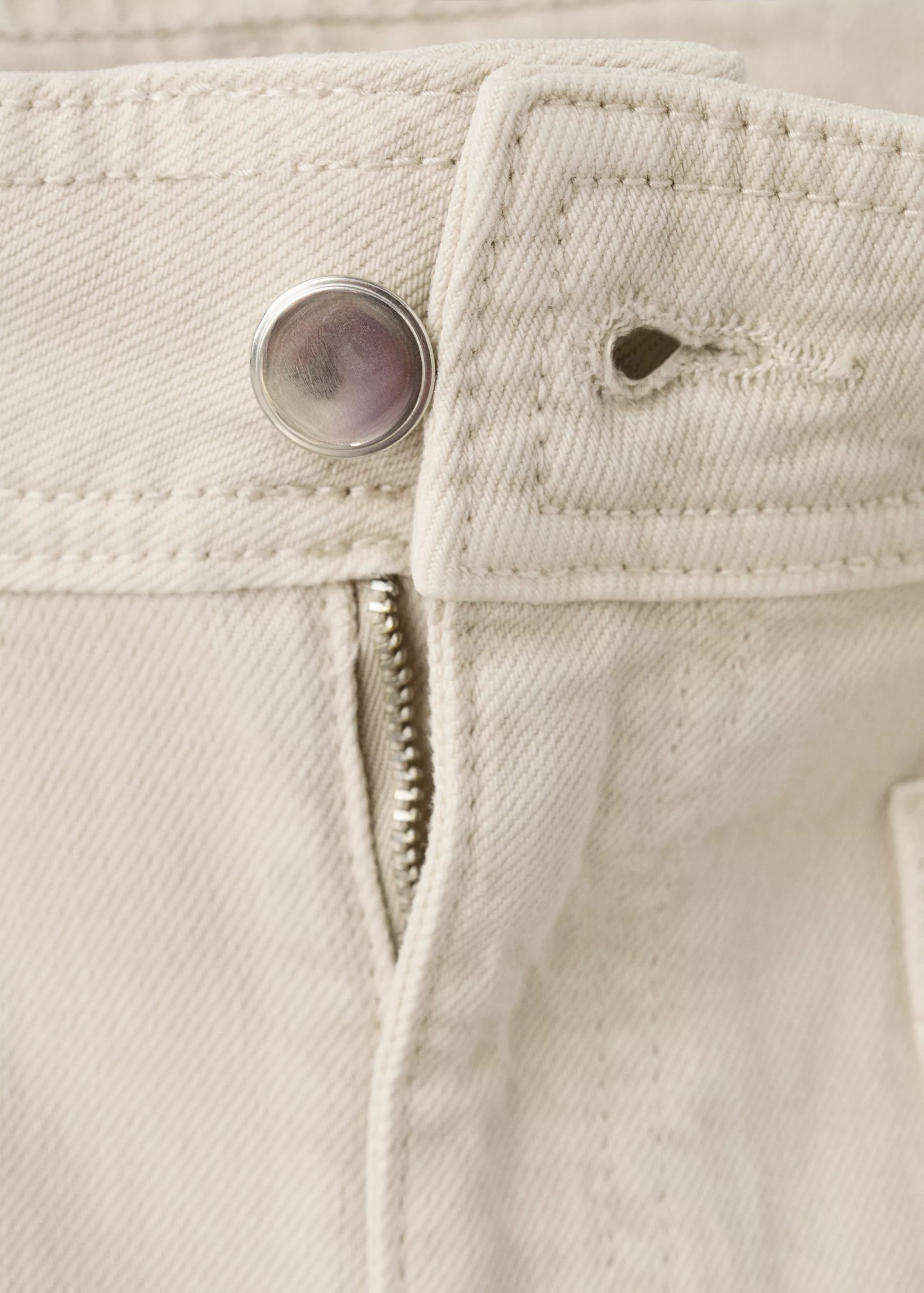 Wide leg jeans with pockets - Sand