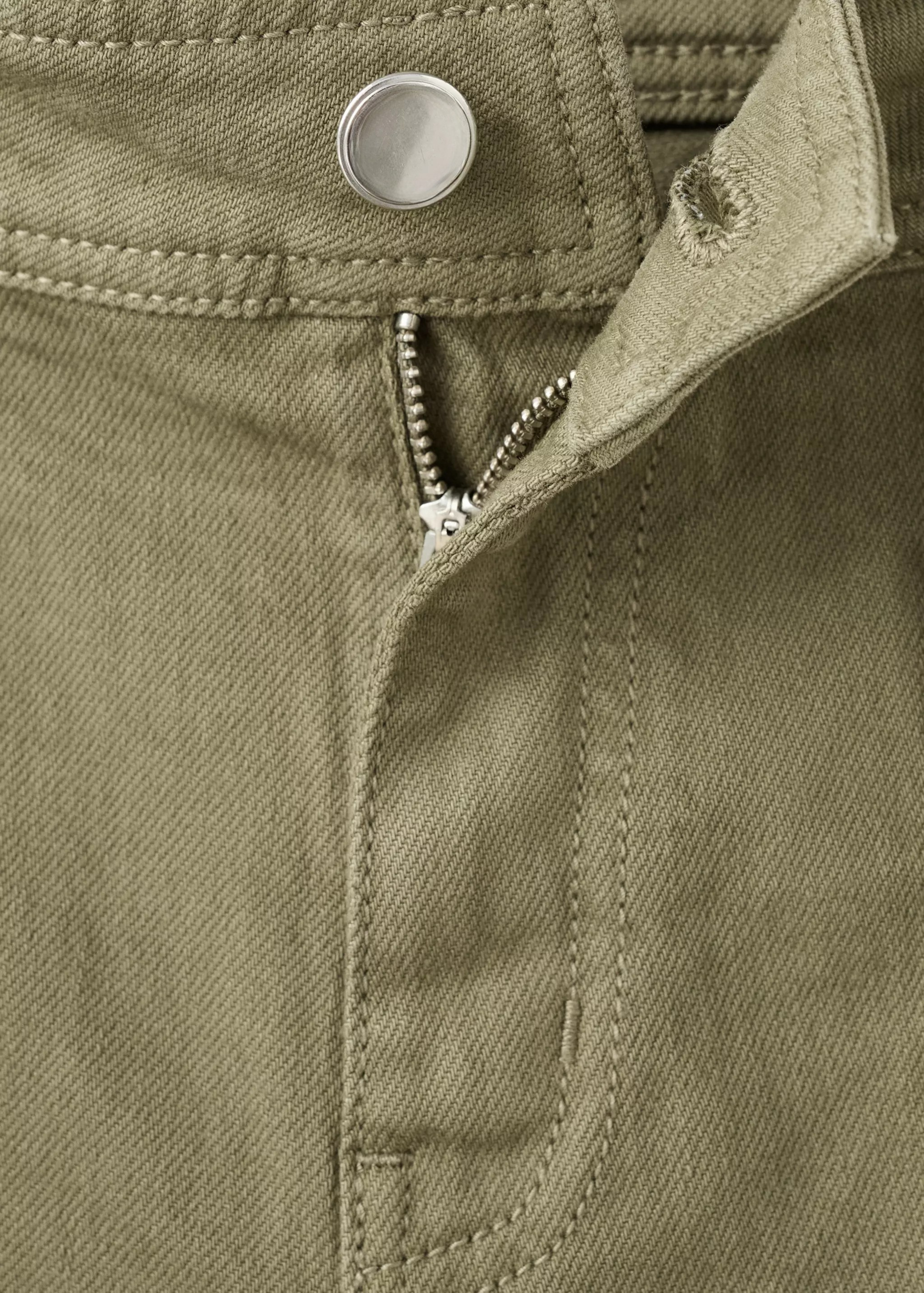 Wide leg jeans with pockets - Khaki