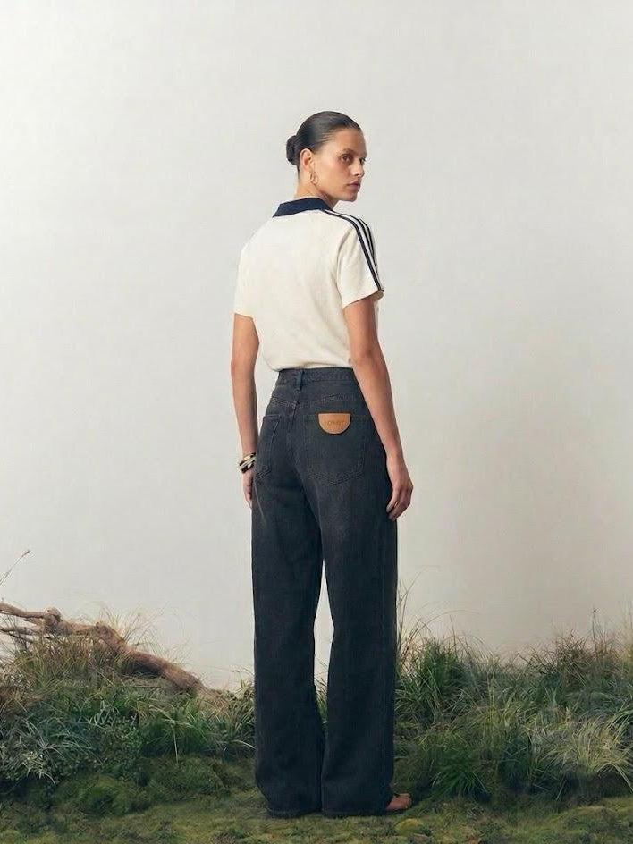 Volero Washed Black Wide-Leg Jeans